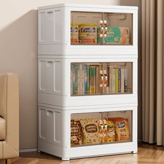 Devoko Bacs De Rangement Pliables Avec Couvercles, Bacs De Rangement Pliables Avec Couvercles Bacs De Rangement Empilables Avec Portes Et Roues Dvko1449