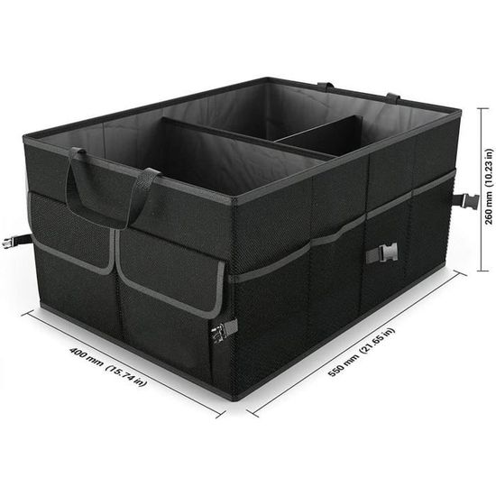 Organisateur Coffre Voiture SERTUV - Sac Rangement Amovible Pour Peugeot 4008 408 5008 208 E2008 - Style Noir
