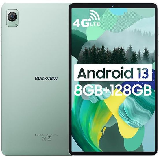 Blackview Tab 60 Tablette Tactile 8.68" Android 13 8Go+128Go-SD 1To 6050mAh 8MP+5MP PC Mode,5G WiFi,4G Dual SIM Tablette PC - Vert