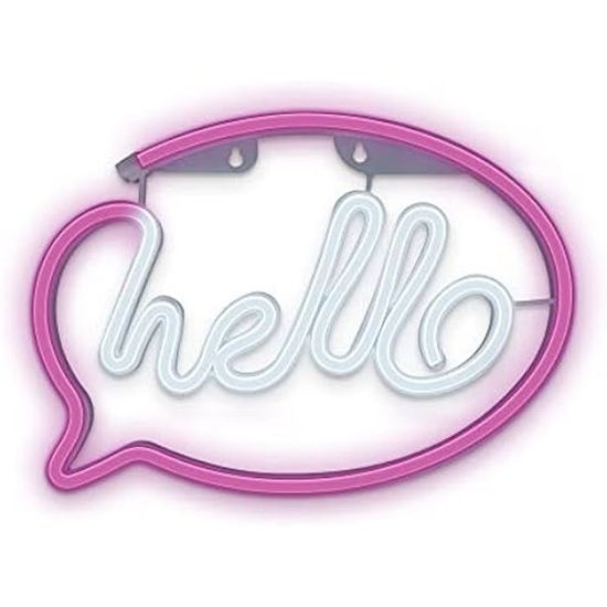 Applique Murale LED Néon USB Rose HELLO 2 W