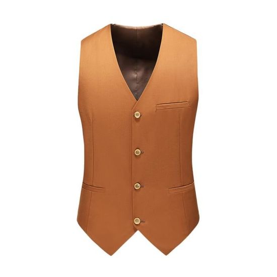 Gilet De Costume Vintage Pour Homme - Col En V - Pour Mariage, Fête, Affaires - Style Rétro Élégant - Gilet De Cérémonie Ou Loisirs