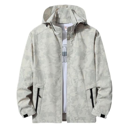Btmpmcs Veste Softshell Homme Imperméable Coupe-Vent Avec Capuche Amovible - Randonnée Outdoor Léger