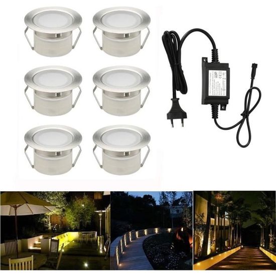 Lot De 4 Spots LED Encastrables Jardin - Basse Tension 12V, étanches IP65, Pour Allée, Terrasse, Escalier, Décoration éclairage
