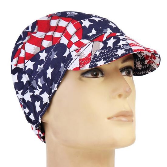 Casquette De Soudage Ajustable En Coton - Style Camouflage Armée, Circonférence 56-64cm, Pour été, Absorption Sueur