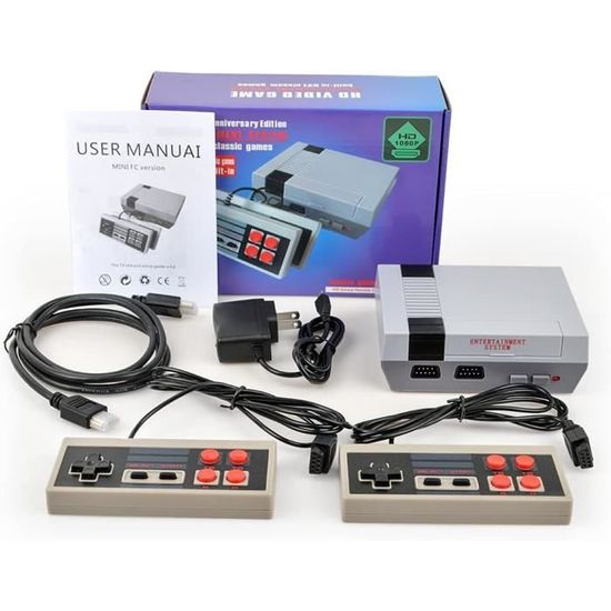 Console Rétro Sans Fil Avec 20 000+ Jeux Classiques - 64 Go, 9 émulateurs Intégrés Et 2 Manettes Sans Fil 2,4 GHz - Plug And Play Via HDMI