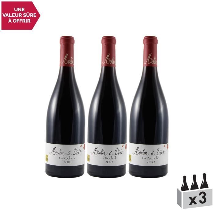 Moulin-à-Vent Rouge 2010 - Lot de 3x75cl - Domaine Olivier Merlin - Vin AOC Rouge du Beaujolais - Cépage Gamay