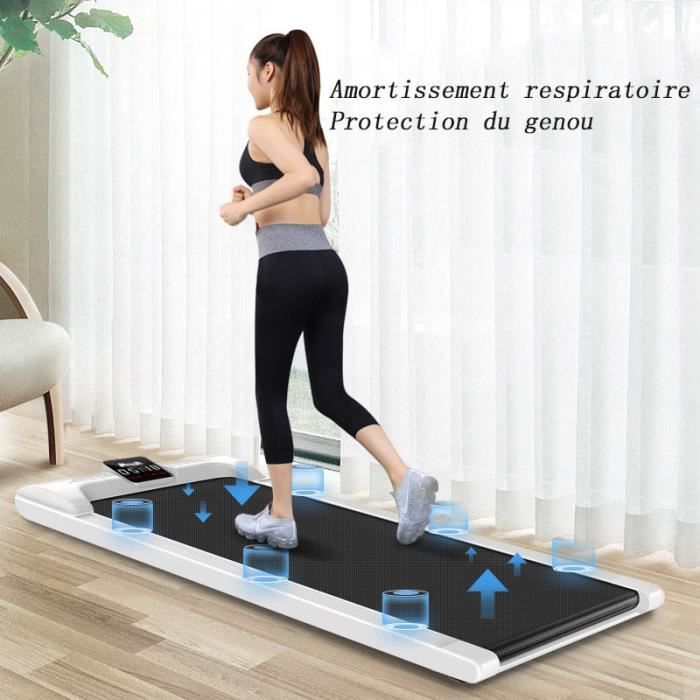 Tapis de course plat multifonctionnel pour salle de sport intérieure avec télécommande sans fil