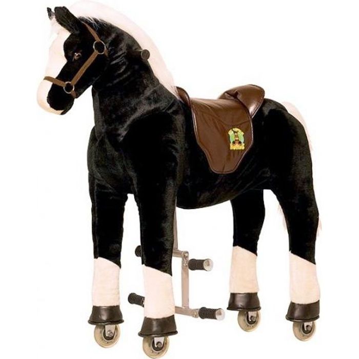 Cheval noir à monter pour promenade