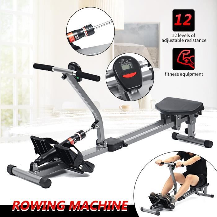 Rameur d'appartement Pour Fitness et Cardio Training Ecran LCD Multifonction