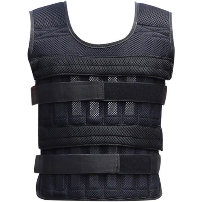 Buhui Gilet lesté de 20 kg avec poids réglable pour exercices de fitness physique et de boxe A41