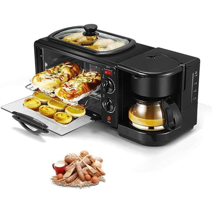 FOUR 3 en 1 mini four petit four four agrave pizza mini four electrique chaleur tournante Machine agrave Cafeacute Multifonction297