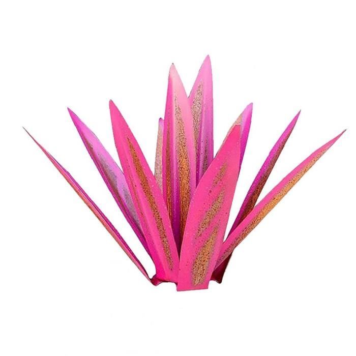 Tequila rustique Sculpture en métal Agave Fer Art Agave Sculpture Statue Jardin Art de jardin Décoration Ornement 35cm Rose