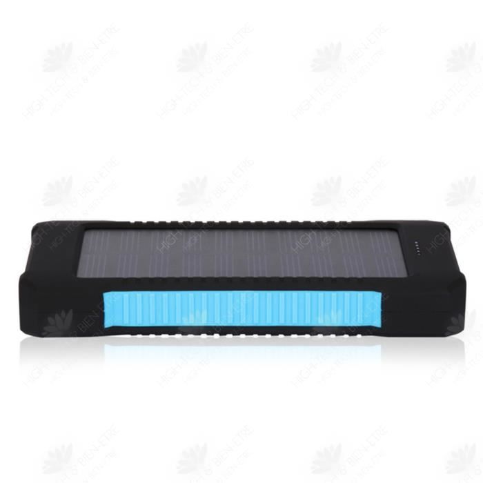HTBE® Banque d'alimentation solaire étanche boussole créative extérieure 20000mAh Banque de puissance de téléphone portable