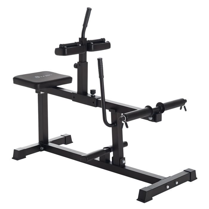 Banc de musculation banc à mollets appareil de musculation spécial mollets 122x59x106cm Noir