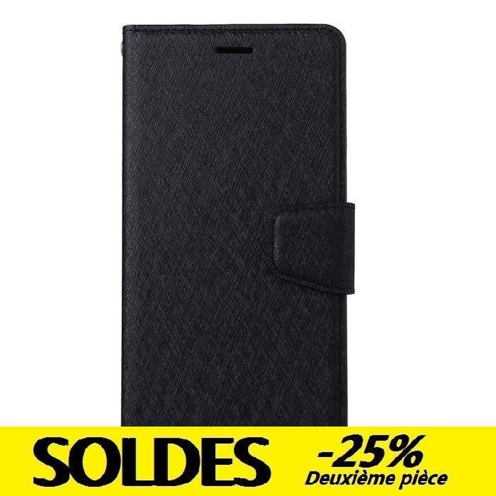 etui Pour Apple iPhone 6 - Apple iPhone 6s, Housse Clapet Pratique Porte-cartes et Fonction Support Horizontal- Noir