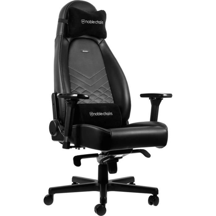 NOBLE CHAIRS Siège gamer Icon Series - Noir et gris