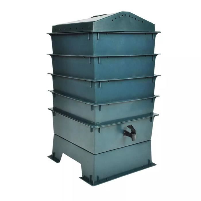 Economique Magnifique Haute qualité Luxueux Lombricomposteur 4 plateaux 42 x 42 x 60 cm
