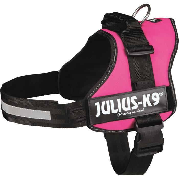Harnais Power Julius-K9 - 3 - XL : 82-118 cm-50 mm - Fuschia - Pour chien