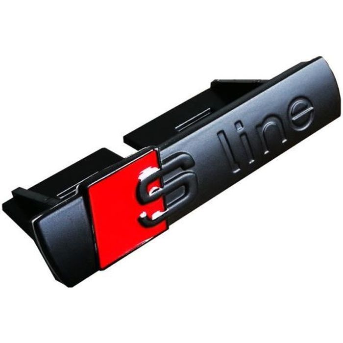 Logo Audi S Line badge Noir pour Audi Grille Voiture De Sport