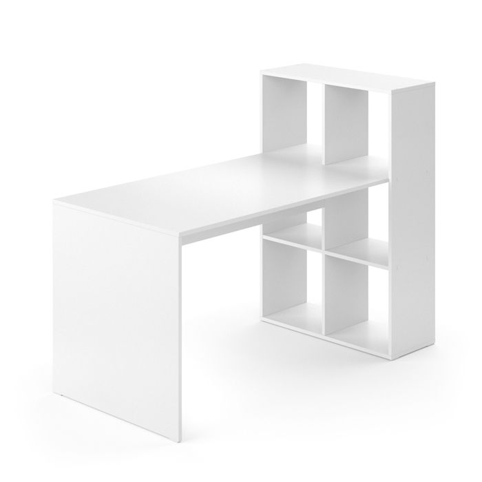 bureau vicco emir blanc bureau informatique avec - Bureau blanc : top idées originales 2022
