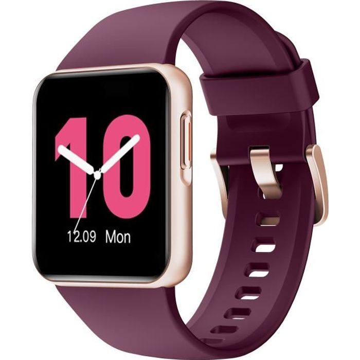 Willful Montre Connectée Homme Femme Trackers D'Activité Oxymètre de Pouls Cardiofréquencemètre Étanche IP68 Montre Sport Violet