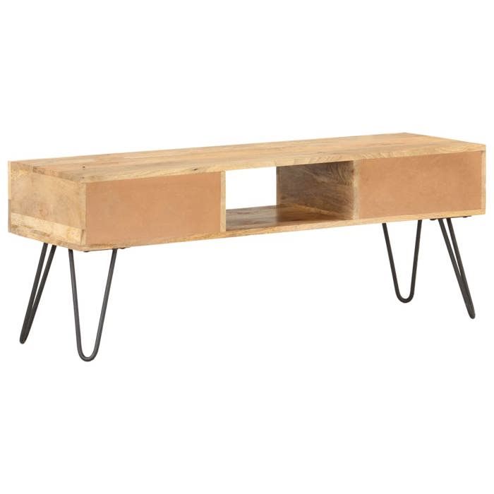 Meuble TV - Banc TV - Table TV - 120x35x45 cm - Bois solide de manguier T591