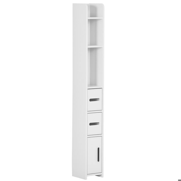 kleankin - Meuble colonne de salle de bain - Bois - 15x17x120cm - Blanc kleankin - Meuble colonne de salle de bain - Bois - 15x17x120cm - Blanc