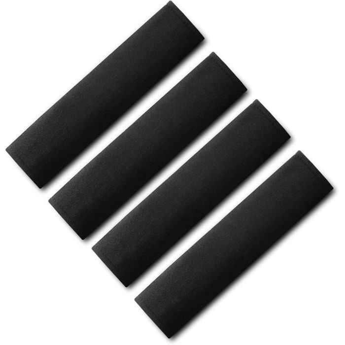 Voiture Protège Ceinture de Sécurité Coussin Coussin Ceinture de Sécurité Amovible(Noir 4pcs)