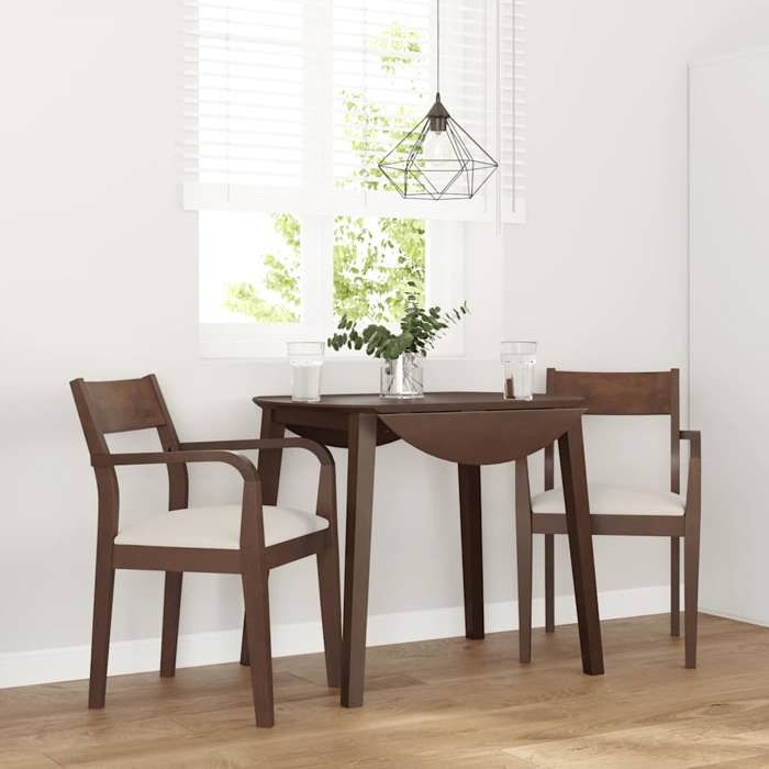 Bonne qualité - Chaises à manger - Style vintage - coussins 2 pcs marron - bois massif caoutchouc51x57x805 cm DECO M3961535