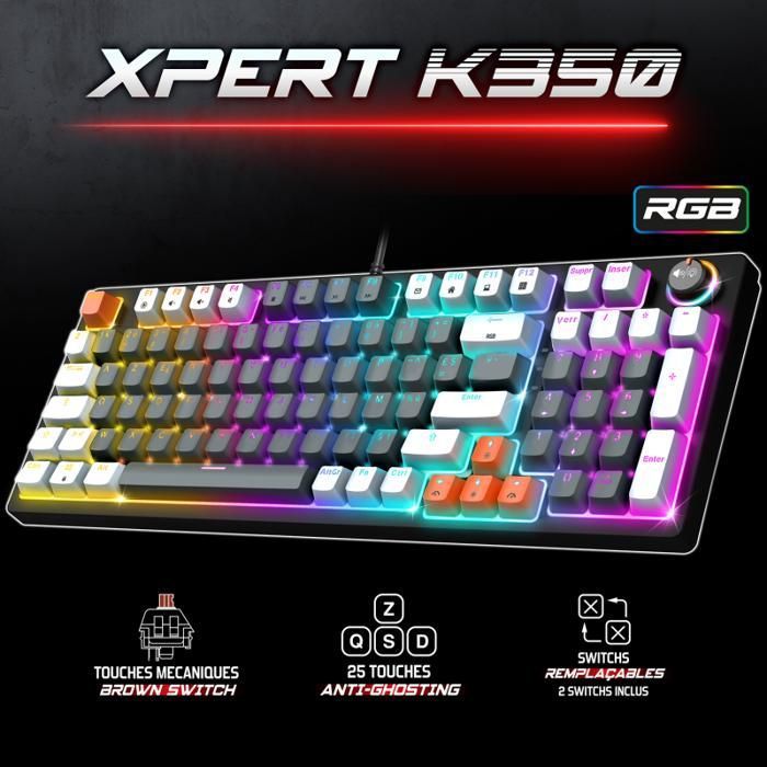 Spirit of Gamer – Clavier Gaming Mécanique  XPERT-K350 GREY