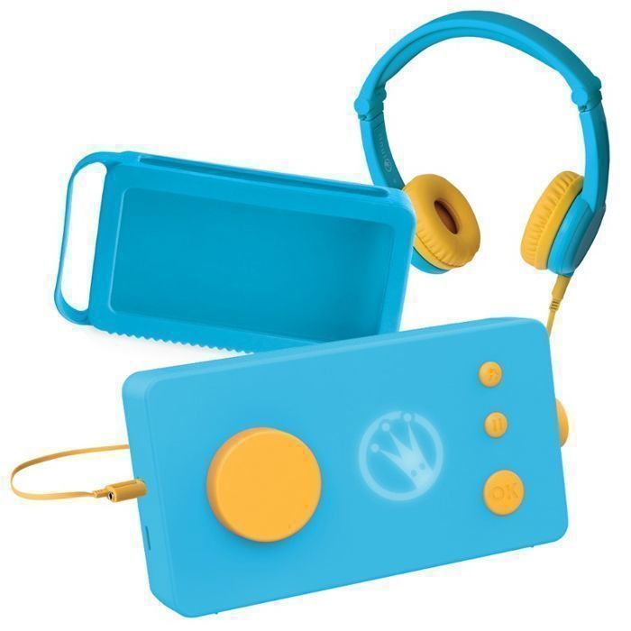 Console Educative - LUNII - Ma Fabrique à Histoires - Casque audio bleu - Coque de protection - 24 histoires