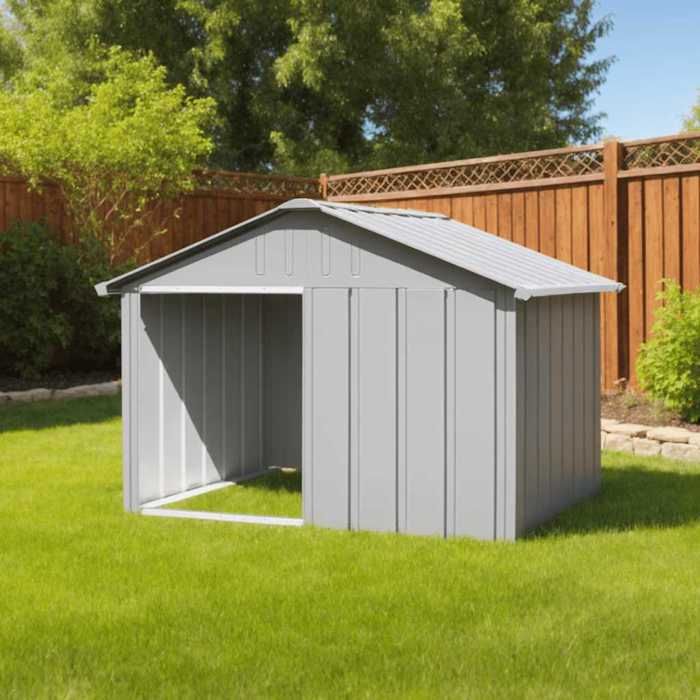 Automne/hiverNiche pour chien Gris 1165x103x815cm Acier galvanisé - HAuteur:81.5cm - Grande Taille &FR_858004