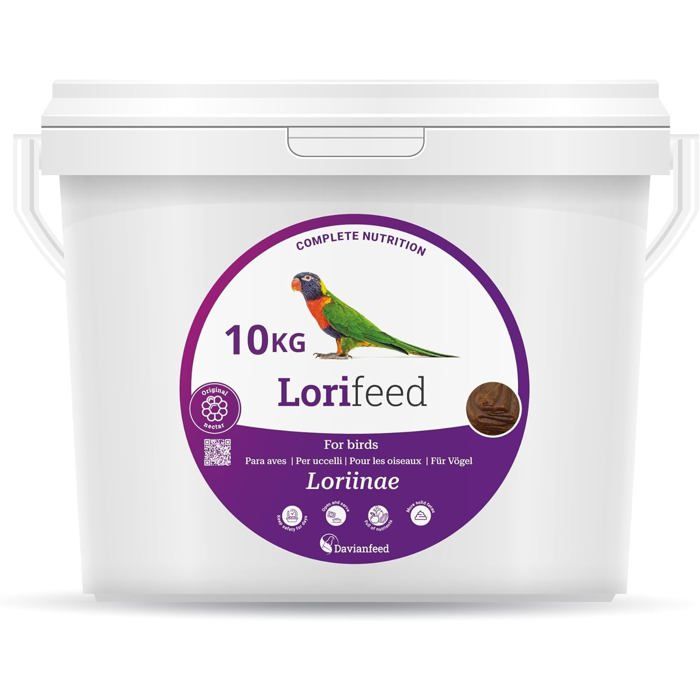 Nectar Loris Complet Lorifeed 10 kg - Alimentation Naturelle pour Oiseaux Nectarivores