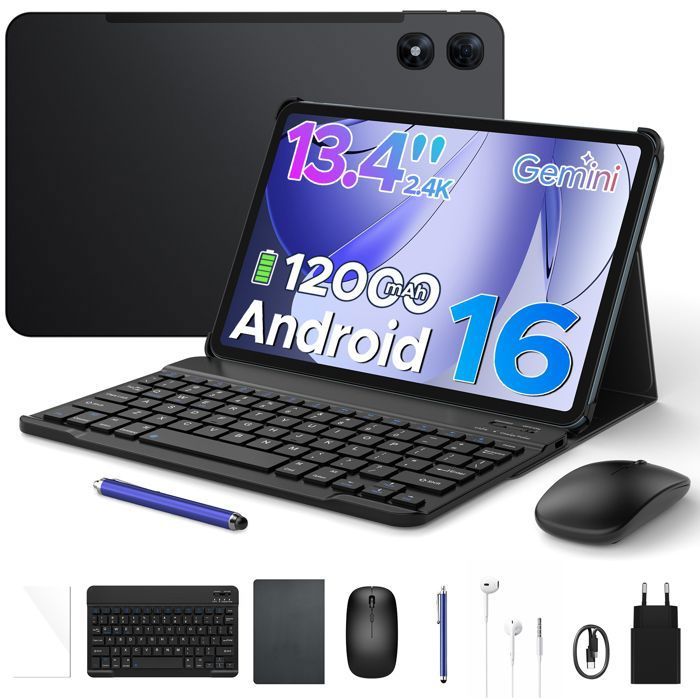 Aorlym AP13 Pro Android16 color：Black AORLYM P13 Pro Tablette Tactile Android 16 13.4 Pouces 120Hz 2.4K