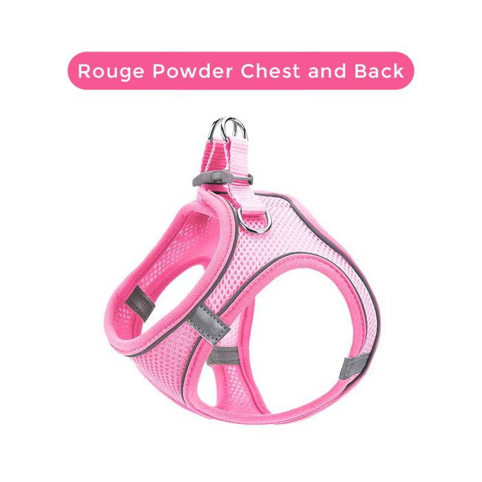 Harnais de chien réfléchissant - Phoesky - Respirant - Durable - Polyester nylon - Pour petites tailles - Rose