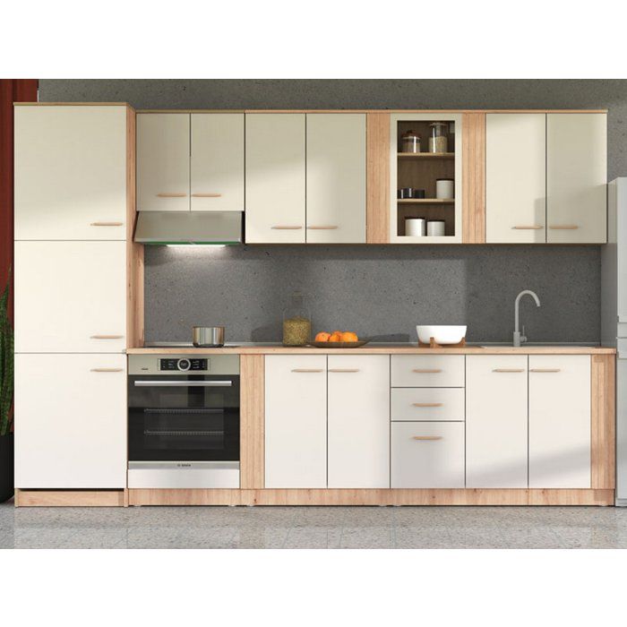 Placard de Cuisine Saracena Dmora en Bois Nobl beige 60x56 5x82h cm Placard de Cuisine Saracena Dmora en Bois Nobl beige 60x56 5x82h cm