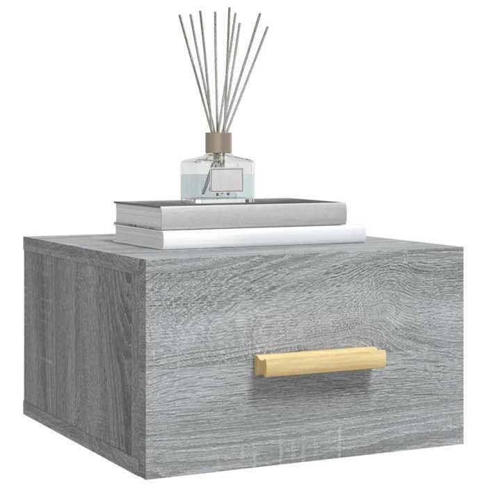 Gris Table de chevet murale(1 PC)- NGM - Cabinet suspendu/armoire de chevet - sonoma gris 35x35x20cm T177798