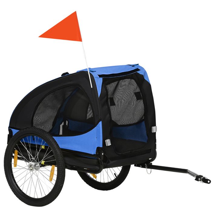 Résistant étanche pliable remorque de vélo pliable en acier couleur bleu idéal pour jardin extérieur terrasse détente
