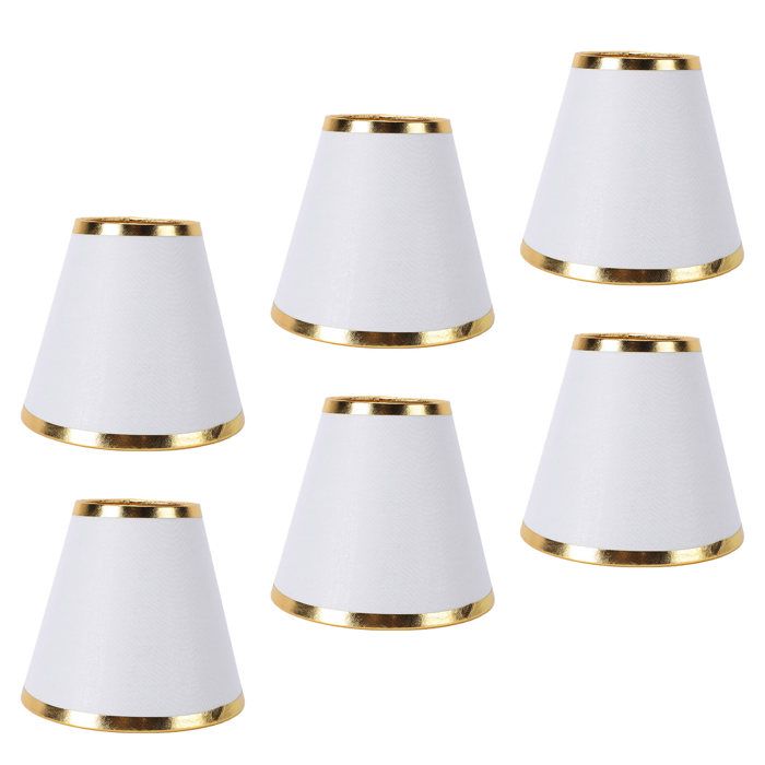 6 Pièces Abat-jour en Tissu Moderne élégant Petits Abat-jour pour Ampoule à Clipser Lampes Chandelier Lampes de Table Lustres