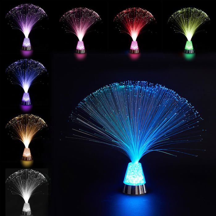 Lampe à fibre optique LED changeant de couleur pour décoration de fête salon salle de bain ou bar Dupcheliry