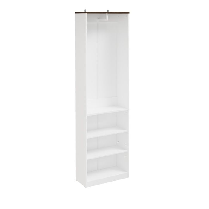 Placard armoire ouvert blanc - SoBuy - 55×25×187 cm - Panneau de particules - Finition mélaminée - Tringle intégrée Placard armoire ouvert blanc - SoBuy - 55×25×187 cm - Panneau de particules - Finition mélaminée - Tringle intégrée