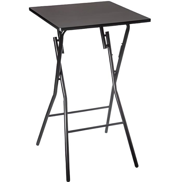 tables & bureaux - table de bar pliante - h 103 cm - noir