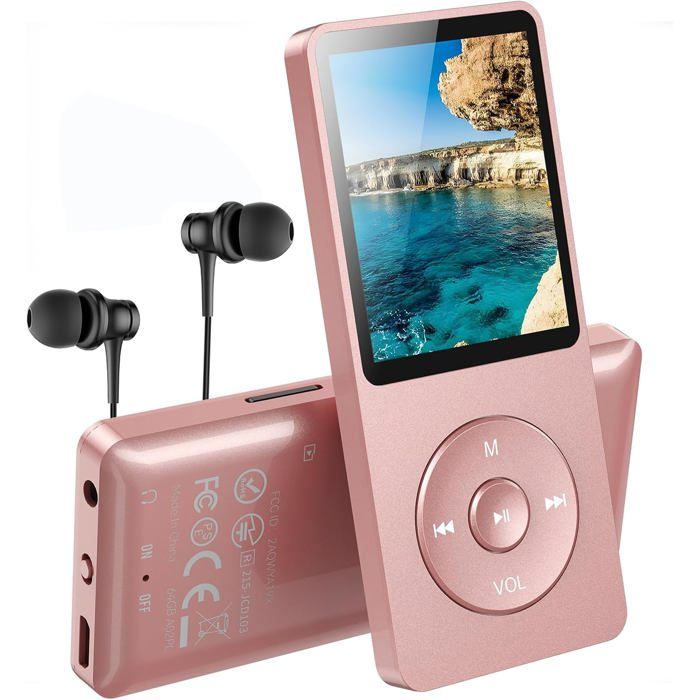Lecteur MP3 avec Longue Autonomie, MP3 8Go Musique HiFi sans Perte