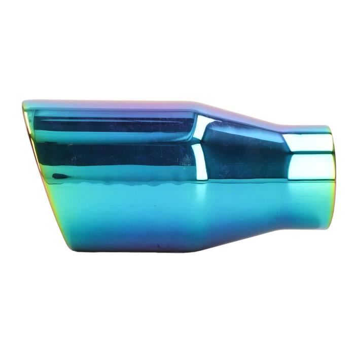 Embout échappement Fibre Carbone 63mm Entrée/89mm Sortie - Acier Inoxydable Bleu Grillé
