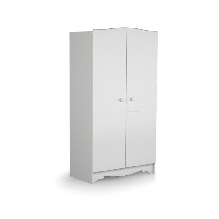 AT4 - Armoire enfant 2 portes en bois MARELLE Blanc 96 x 51 x 176 cm Blanc - Taille unique