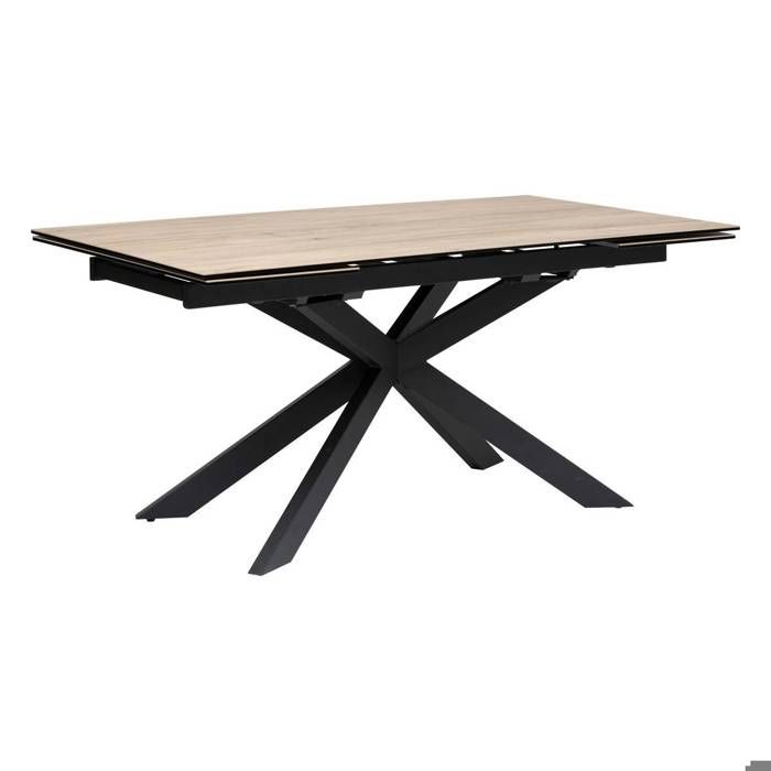 Table à manger extensible Boot beige 160x90x76cm - Atmosphera Créateur dintérieur