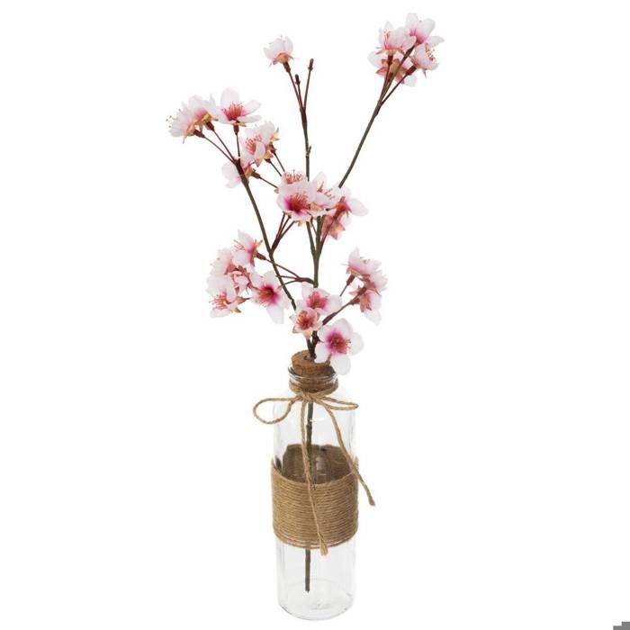 Atmosphera Branche de cerisier dans vase en verre bohemian dream Rose