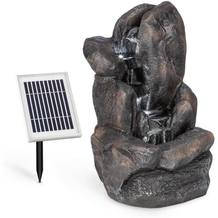 Fontaine Solaire Cascade Blumfeldt Avec LED - Décoration Jardin Écologique 48cm