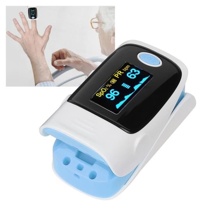 Moniteur de Saturation en oxygène sanguin d'oxymètre de pouls de doigt  fréquence respiratoire avec alarme d'écran Oled et fonction d - Cdiscount  Electroménager