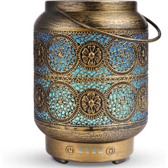 Diffuseur Ultrasonique Huiles Essentielles Zen'Arôme Vienne - Verre Et Métal, Changement De Couleur | Aromathérapie